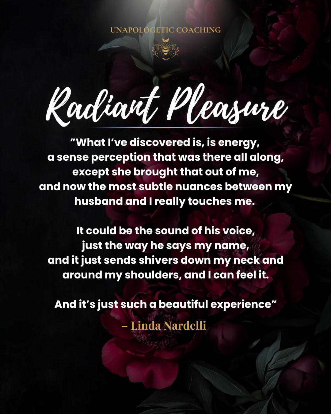 Radiant Pleasure client testimonial